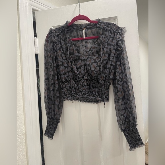 Free People Twyla Leopard Top - Picture 3 of 5